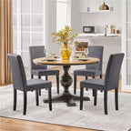 Yaheetech 4pcs High Back Padded Dining Chairs With Wood Legs for Home Restaurants