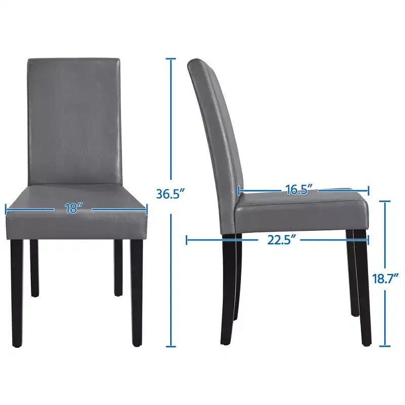 Yaheetech 4pcs High Back Padded Dining Chairs With Wood Legs for Home Restaurants
