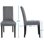 Yaheetech 4pcs High Back Padded Dining Chairs With Wood Legs for Home Restaurants