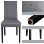 Yaheetech 4pcs High Back Padded Dining Chairs With Wood Legs for Home Restaurants