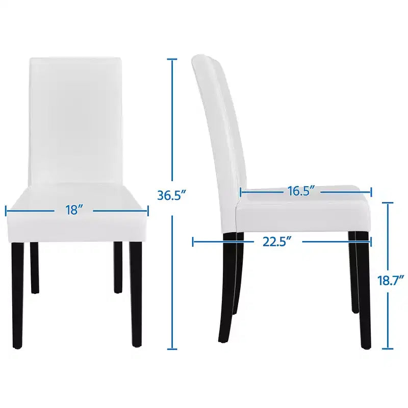 Yaheetech 4pcs High Back Padded Dining Chairs With Wood Legs for Home Restaurants