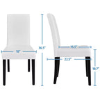 Yaheetech 4pcs High Back Padded Dining Chairs With Wood Legs for Home Restaurants