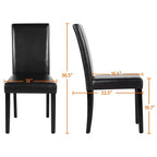 Yaheetech 4pcs High Back Padded Dining Chairs With Wood Legs for Home Restaurants