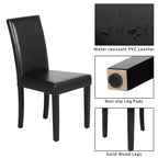 Yaheetech 4pcs High Back Padded Dining Chairs With Wood Legs for Home Restaurants