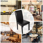Yaheetech 4pcs High Back Padded Dining Chairs With Wood Legs for Home Restaurants