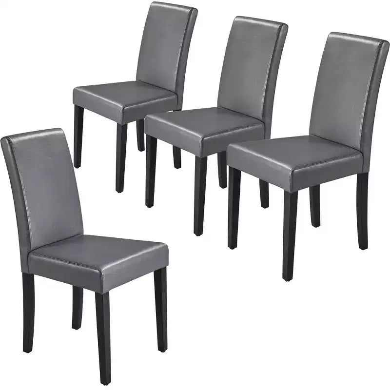 Yaheetech 4pcs High Back Padded Dining Chairs With Wood Legs for Home Restaurants