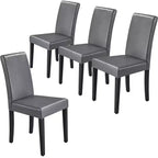 Yaheetech 4pcs High Back Padded Dining Chairs With Wood Legs for Home Restaurants