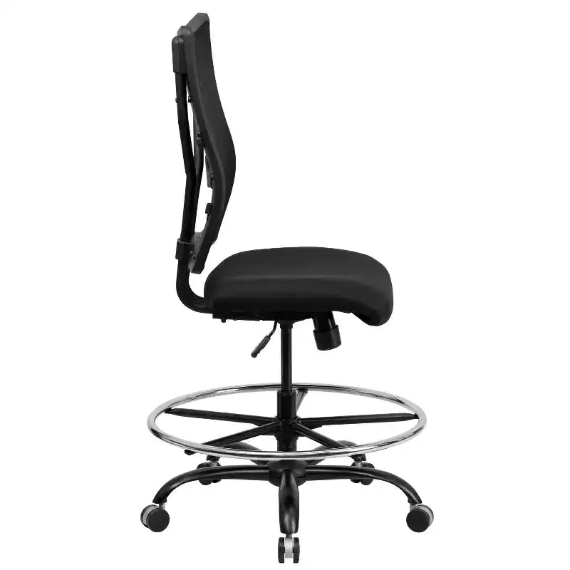 Sedia ergonomica da disegno Emma e Oliver 400 lb. Big & Tall con schienale in rete nera
