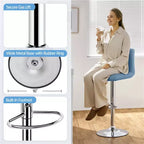Yaheetech 2pcs Adjustable PU Leather Swivel Stool Armless Chairs with Bigger Base