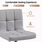 Yaheetech 2pcs Adjustable PU Leather Swivel Stool Armless Chairs with Bigger Base