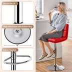 Yaheetech 2pcs Adjustable PU Leather Swivel Stool Armless Chairs with Bigger Base