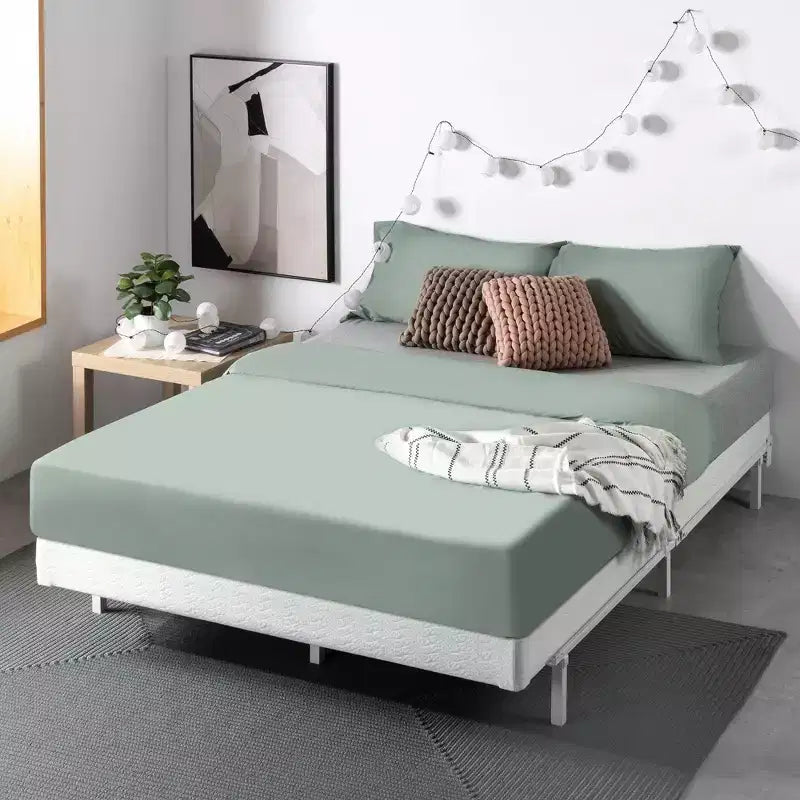 Metal Smart BoxSpring Mattress Base with Quick Assembly Gray - Zinus