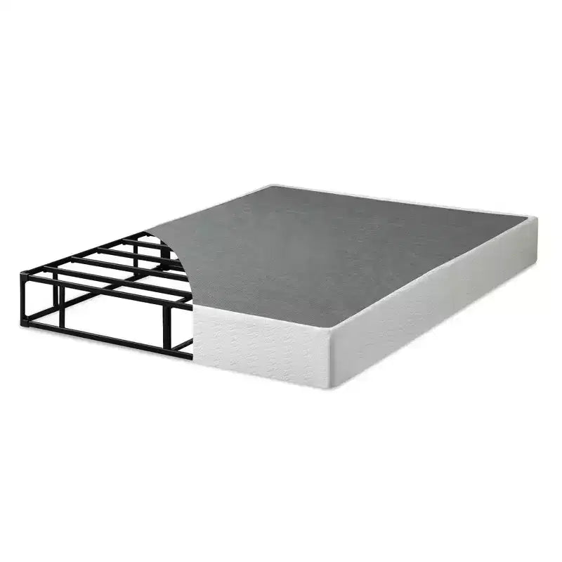 Metal Smart BoxSpring Mattress Base with Quick Assembly Gray - Zinus