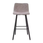 Flash Furniture Caleb Modern Armless 30 Inch Bar Height Commercial Grade Barstools with Footrests and Matte Iron Frames, Set of 2
