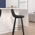 Flash Furniture Caleb Modern Armless 30 Inch Bar Height Commercial Grade Barstools with Footrests and Matte Iron Frames, Set of 2