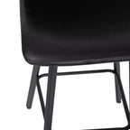 Flash Furniture Caleb Modern Armless 30 Inch Bar Height Commercial Grade Barstools with Footrests and Matte Iron Frames, Set of 2