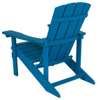 Emma and Oliver 2 Pack Outdoor All-Weather Poly Resin Wood Adirondack Chairs