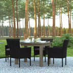 Emma and Oliver Set of 4 Modern Wicker Patio Chairs with Removable Cushions for Indoor and Outdoor Use