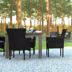 Emma and Oliver Set of 4 Modern Wicker Patio Chairs with Removable Cushions for Indoor and Outdoor Use