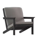 Flash Furniture Charlestown All-Weather Poly Resin Wood Adirondack Style Deep Seat Patio Club Chair with Cushions