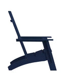 Emma and Oliver Set of 2 Modern Dual Slat Back Indoor/Outdoor Adirondack Style Chairs