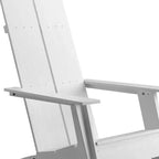 Emma and Oliver Set of 2 Modern Dual Slat Back Indoor/Outdoor Adirondack Style Chairs