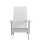 Emma and Oliver Set of 2 Modern Dual Slat Back Indoor/Outdoor Adirondack Style Chairs