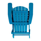 Emma and Oliver All-Weather Poly Resin Folding Adirondack Chair - Patio Chair