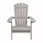 Emma and Oliver All-Weather Poly Resin Folding Adirondack Chair - Patio Chair