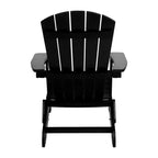 Emma and Oliver All-Weather Poly Resin Folding Adirondack Chair - Patio Chair