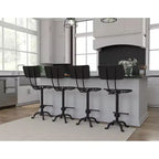 Sgabello da bar con schienale e sedile regolabile in stile trattore Carolina Living Austin altezza bancone