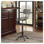 Sgabello da bar con schienale e sedile regolabile in stile trattore Carolina Living Austin altezza bancone