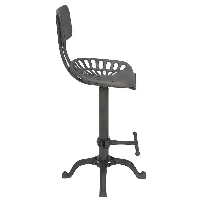 Sgabello da bar con schienale e sedile regolabile in stile trattore Carolina Living Austin altezza bancone