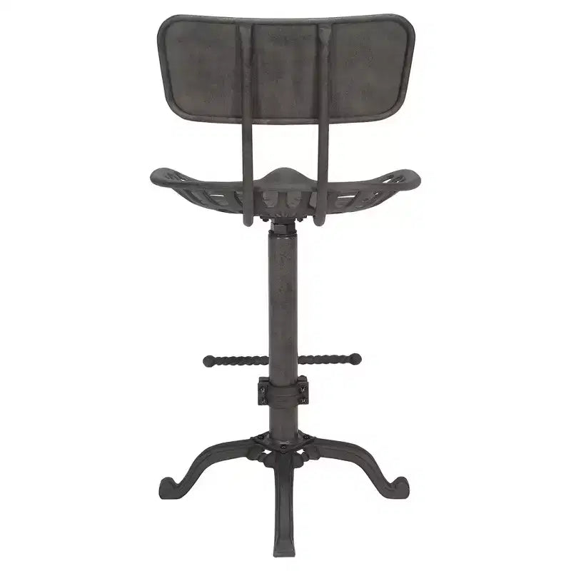 Sgabello da bar con schienale e sedile regolabile in stile trattore Carolina Living Austin altezza bancone