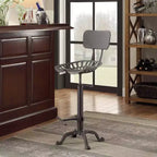 Sgabello da bar con schienale e sedile regolabile in stile trattore Carolina Living Austin altezza bancone