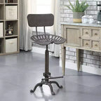 Sgabello da bar con schienale e sedile regolabile in stile trattore Carolina Living Austin altezza bancone