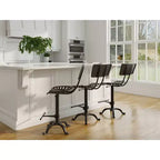 Sgabello da bar con schienale e sedile regolabile in stile trattore Carolina Living Austin altezza bancone