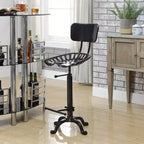 Sgabello da bar con schienale e sedile regolabile in stile trattore Carolina Living Austin altezza bancone