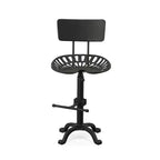 Sgabello da bar con schienale e sedile regolabile in stile trattore Carolina Living Austin altezza bancone