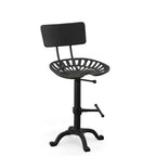Sgabello da bar con schienale e sedile regolabile in stile trattore Carolina Living Austin altezza bancone