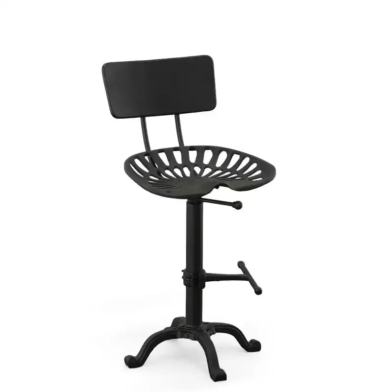 Sgabello da bar con schienale e sedile regolabile in stile trattore Carolina Living Austin altezza bancone