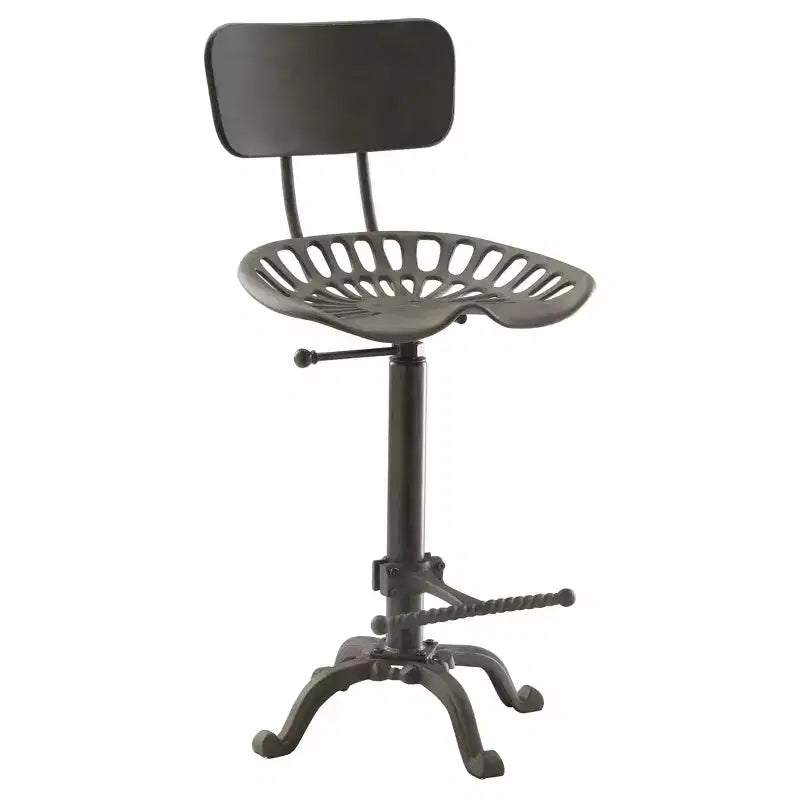 Sgabello da bar con schienale e sedile regolabile in stile trattore Carolina Living Austin altezza bancone