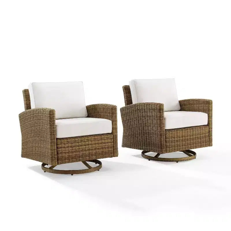 2pk Bradenton Steel Outdoor Swivel Rocking Chairs - Crosley