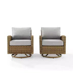 2pk Bradenton Steel Outdoor Swivel Rocking Chairs - Crosley