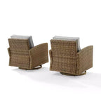 2pk Bradenton Steel Outdoor Swivel Rocking Chairs - Crosley