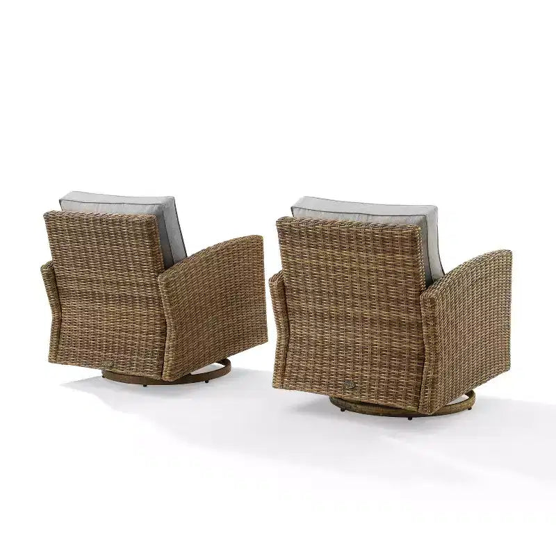 2pk Bradenton Steel Outdoor Swivel Rocking Chairs - Crosley