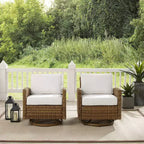 2pk Bradenton Steel Outdoor Swivel Rocking Chairs - Crosley
