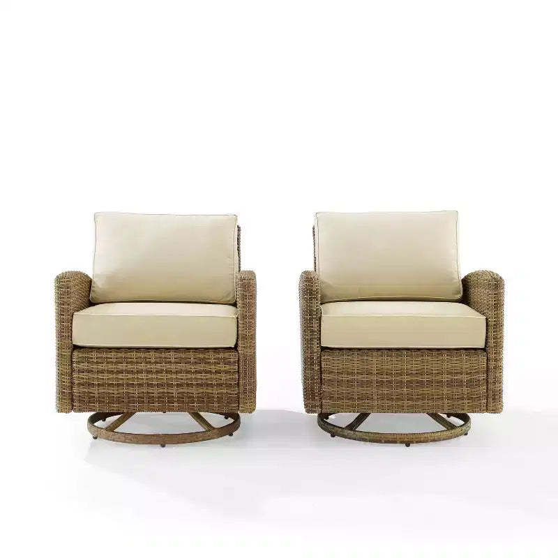 2pk Bradenton Steel Outdoor Swivel Rocking Chairs - Crosley
