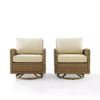 2pk Bradenton Steel Outdoor Swivel Rocking Chairs - Crosley