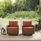 2pk Bradenton Steel Outdoor Swivel Rocking Chairs - Crosley